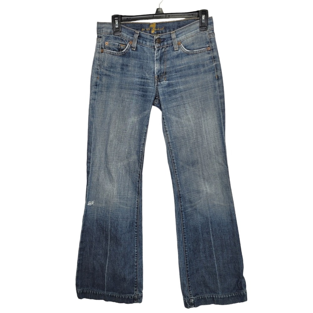 Seven 7 For All Mankind Women Jeans Denim Boot Cut‎ Pockets Sz 27 Made In USA